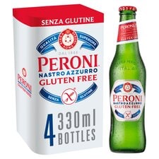 Peroni Nastro Azzurro Lager Beer Gluten Free 4X330ml