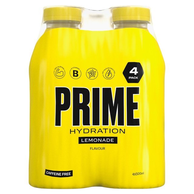 Prime Hydration Drink Lemonade 4 x 500ml