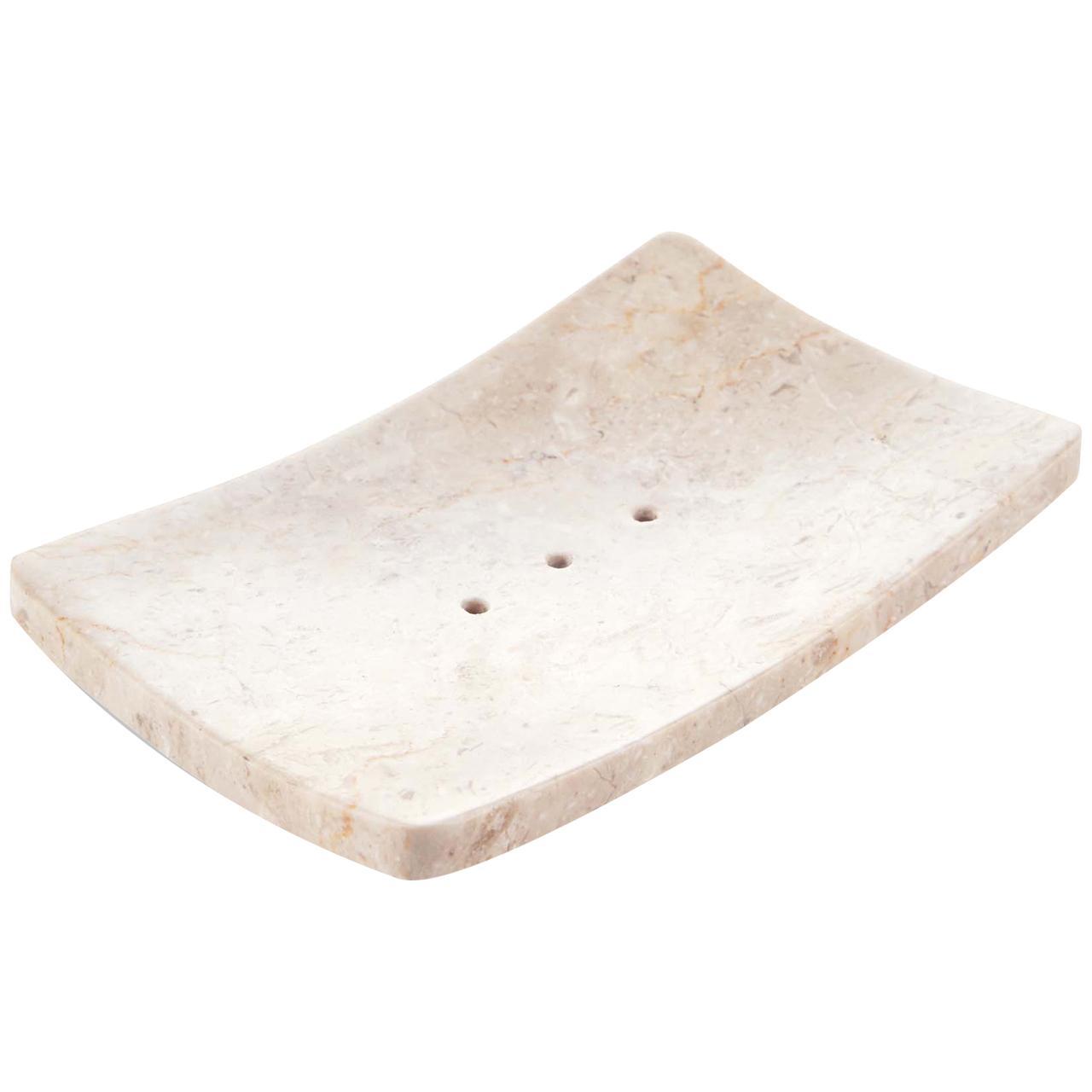 M&S Marble Soap Dish, Cream