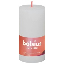 Bolsius Rustic Pillar Candles Shine 8 pcs 100x50 mm Cloudy White