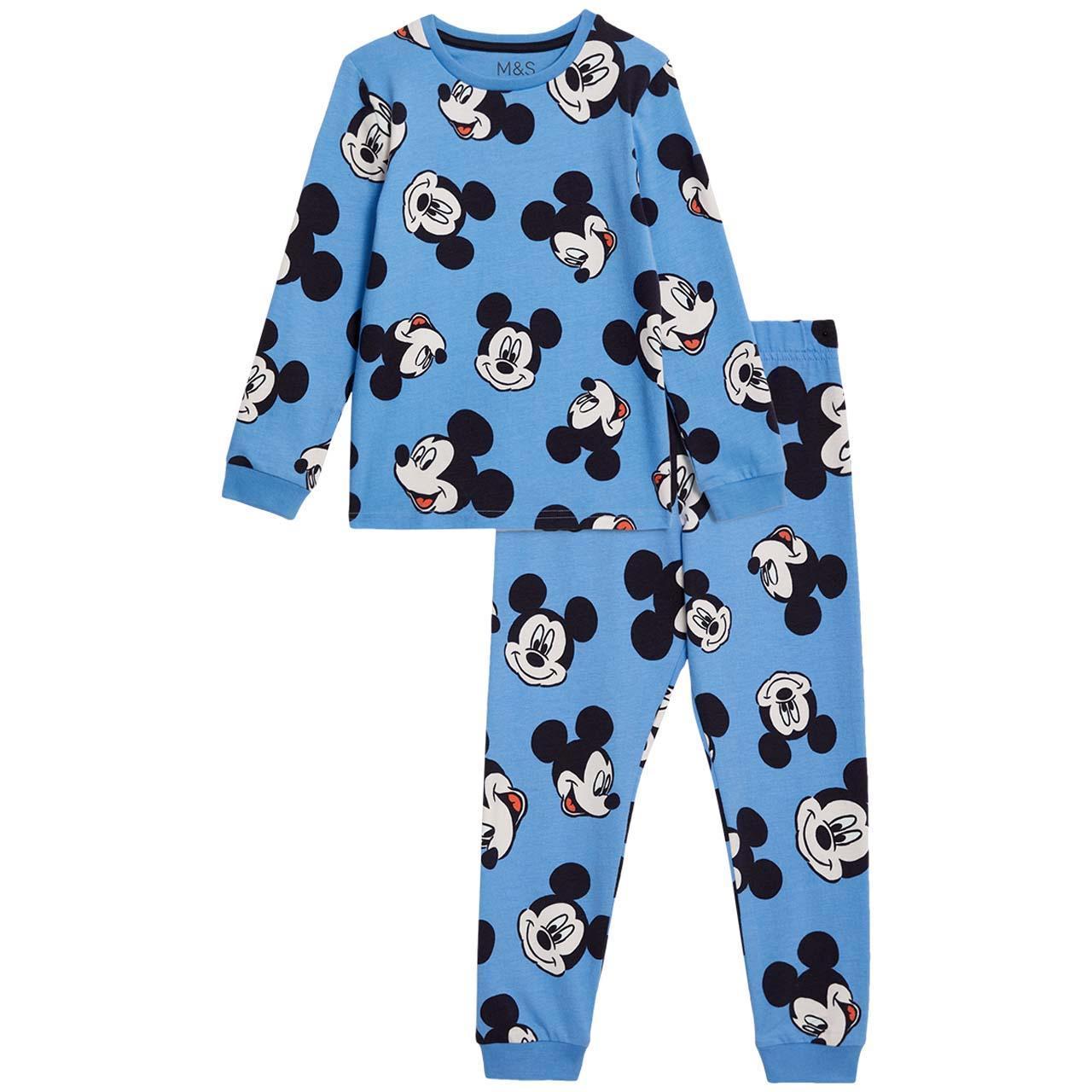 M&S Mickey Mouse Pyjamas, 2-3 Years, Blue