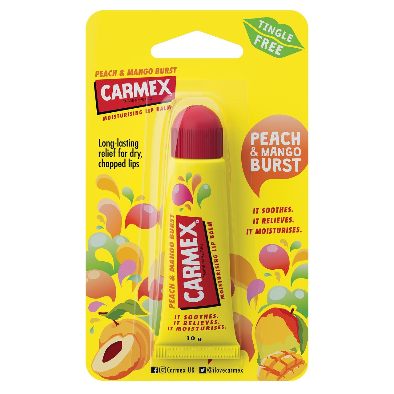 Carmex Lip Balm Peach & Mango Tube