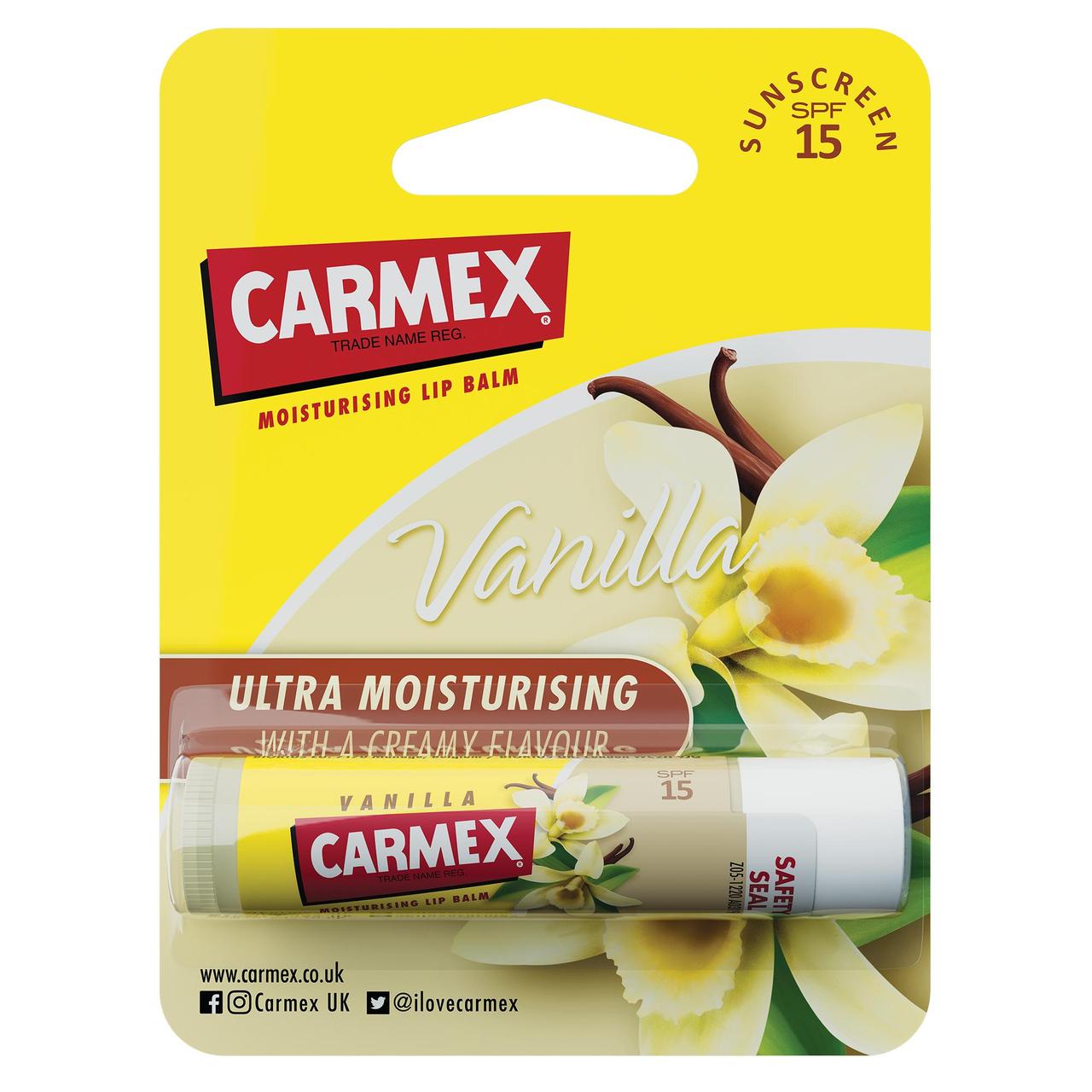 Carmex Lip Balm Ultra Moisturising Vanilla Premium Stick