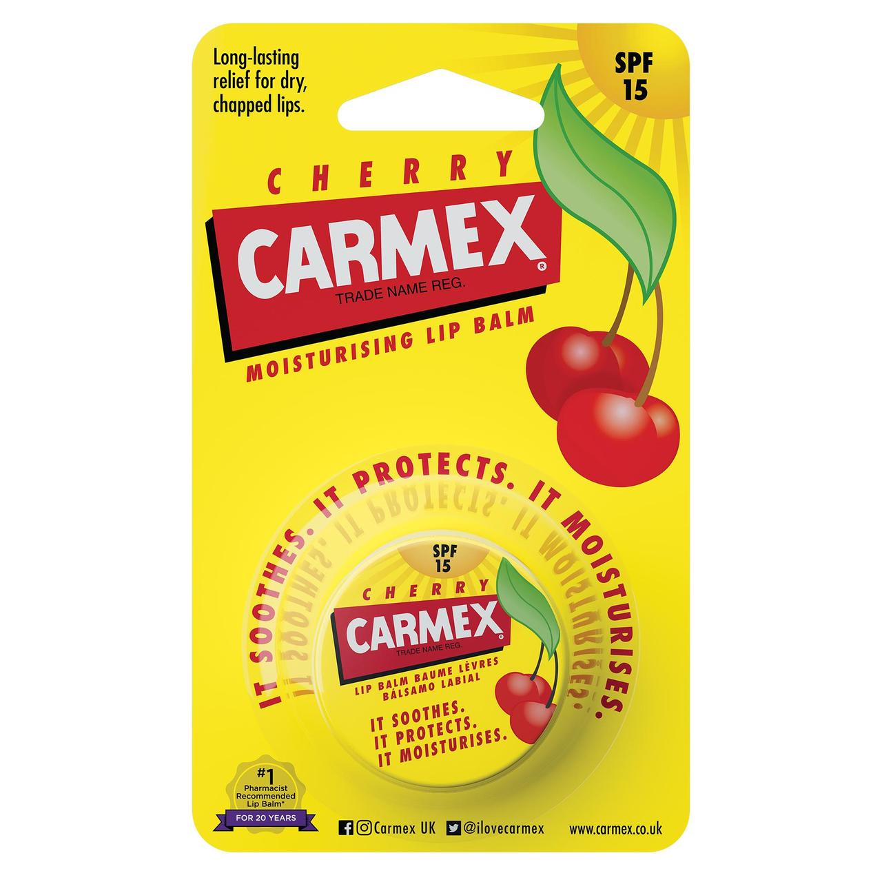 Carmex Cherry Lip Balm Pot SPF15