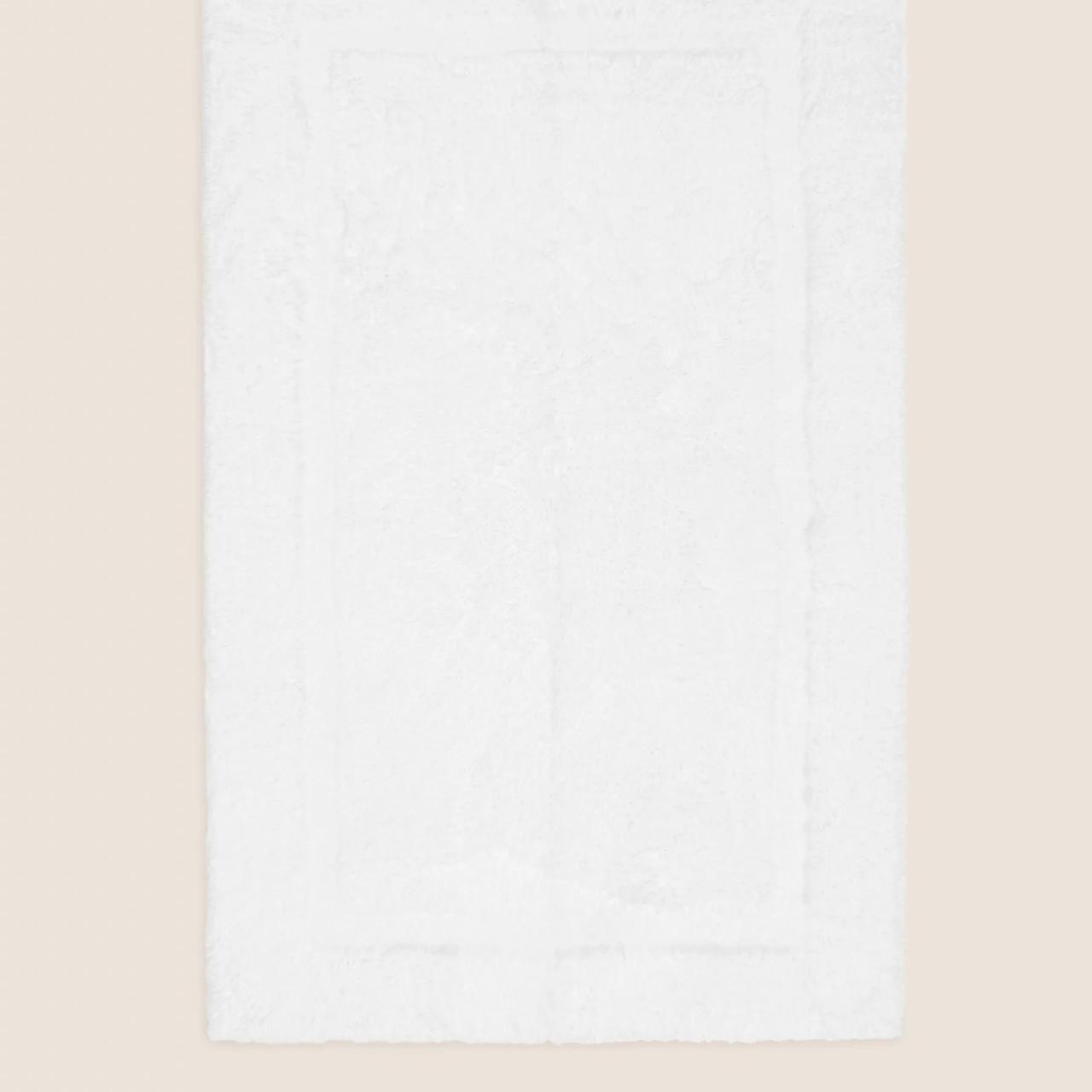 M&S Egyptian Cotton Luxury Bath Mat, One Size, White