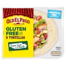 Old El Paso 6 Regular Gluten Free Tortilla Wraps