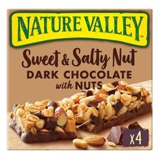 Nature Valley Sweet & Salty Nut Dark Chocolate with Nuts Bars 4 x 30g (120g)