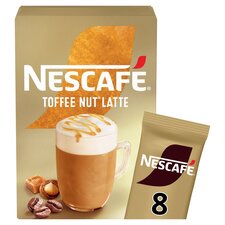 Nescafe Toffee Nut Latte Instant Coffee 8 x 18.6g Sachets