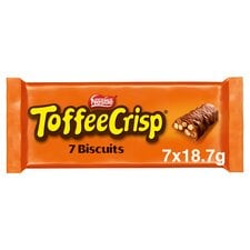 Toffee Crisp Milk Chocolate Biscuit Bars Multipack, 7 Pack