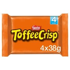 Toffee Crisp Milk Chocolate Bar Multipack 38g 4 Pack