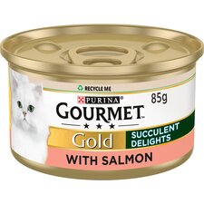 Gourmet Gold Succulent Delights Cat Food With Salmon 85G