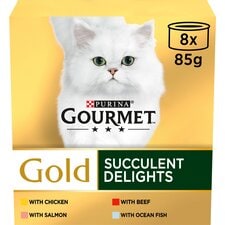 Gourmet Gold Succulent Delights Cat Food 8x85g