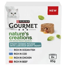 Gourmet Natures Creations Cat food Mixed selection Mousse 8x85g