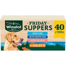 WINALOT Friday Suppers Wet Dog Food in Gravy 40x100g