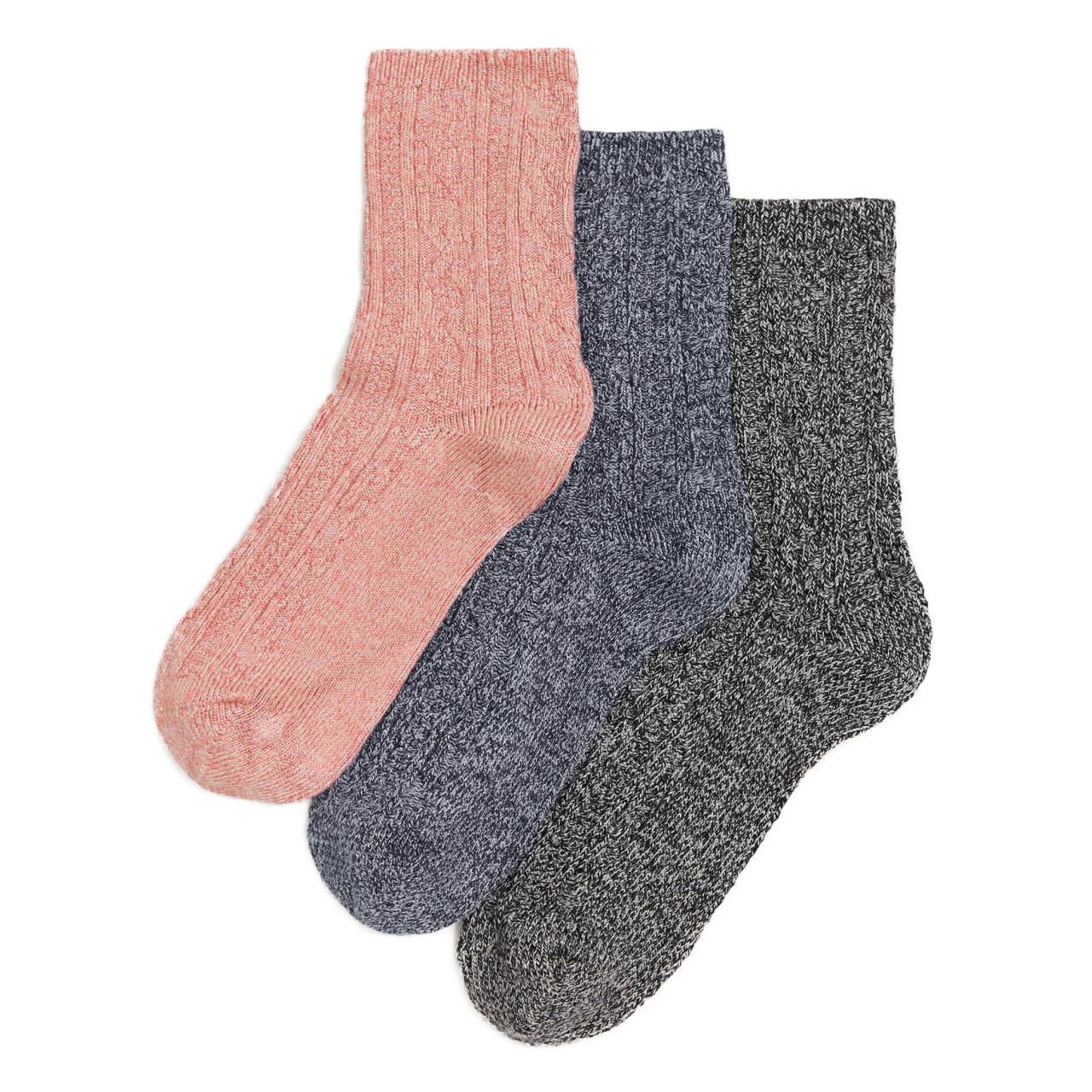 M&S Womens Sumptuously Soft Thermal Socks, 3-5, Pink Mix