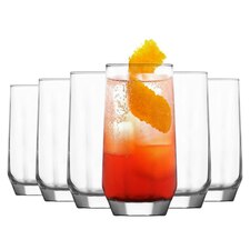 LAV Diamond Highball Glasses - 215ml - Clear - Pack of 6