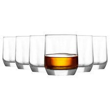 LAV Diamond Whisky Glasses - 215ml - Clear - Pack of 6