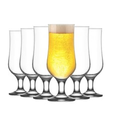 LAV Nevakar Hurricane Beer Glasses - 385ml - Clear - Pack of 6