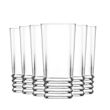 LAV Elegan Highball Glasses - 370ml - Clear - Pack of 6