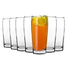 LAV Bardi Willi Becher Beer Glasses - 370ml - Clear - Pack of 6