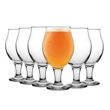 LAV Angelina Tulip Beer Glasses - 570ml - Clear - Pack of 6