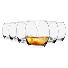 LAV Empire Whiskey Glasses - 405ml - Clear - Pack of 6