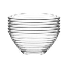 LAV Derin Glass Serving Bowls - 11cm - Clear - Pack of 6