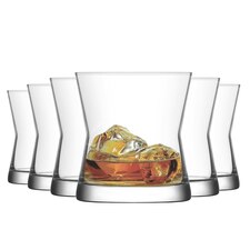 LAV Derin Whisky Glasses - 300ml - Clear - Pack of 6