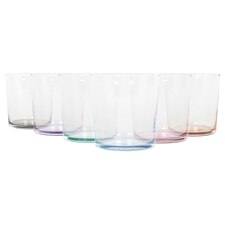 LAV Bodega Glass Tumblers - 345ml - Colour Base - Pack of 6