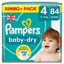 Pampers Baby Dry Size 4 Nappies Jumbo+ 84 Pack