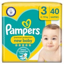 Pampers Premium Protection New Baby Size 3 40 Nappies