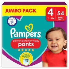 Pampers Premium Protection 54 Nappy Pants Size 4