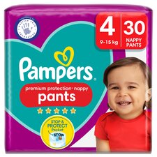 Pampers Premium Protection Nappy Pants Size 4 30 Pack