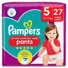 Pampers Premium Protection Nappy Pants Size 5 27 Pack