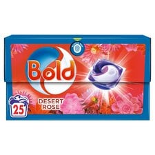 Bold All In One Washing Liquid Pods Dessert Rose 25 Washes 485G