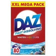 Daz Washing Powder Whites & Colours 80 washes 4800g