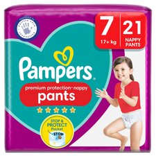 Pampers Premium Protection Essential Nappy Pants Size 7 21 Pack