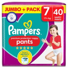 Pampers Premium Protection Nappy Pants Jumbo Pack Size 7 40 Pack