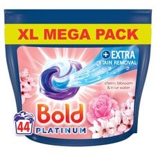 Bold Platinum Washing Pods Cherry Blossom & Rose Water 44 Washes 1051.6g