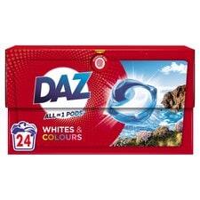 Daz All in 1 Washing Pods Whites & Colours 24 Washes 400.8g