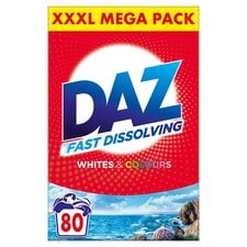 Daz Washing Powder Whites & Colours 80 washes 4000g