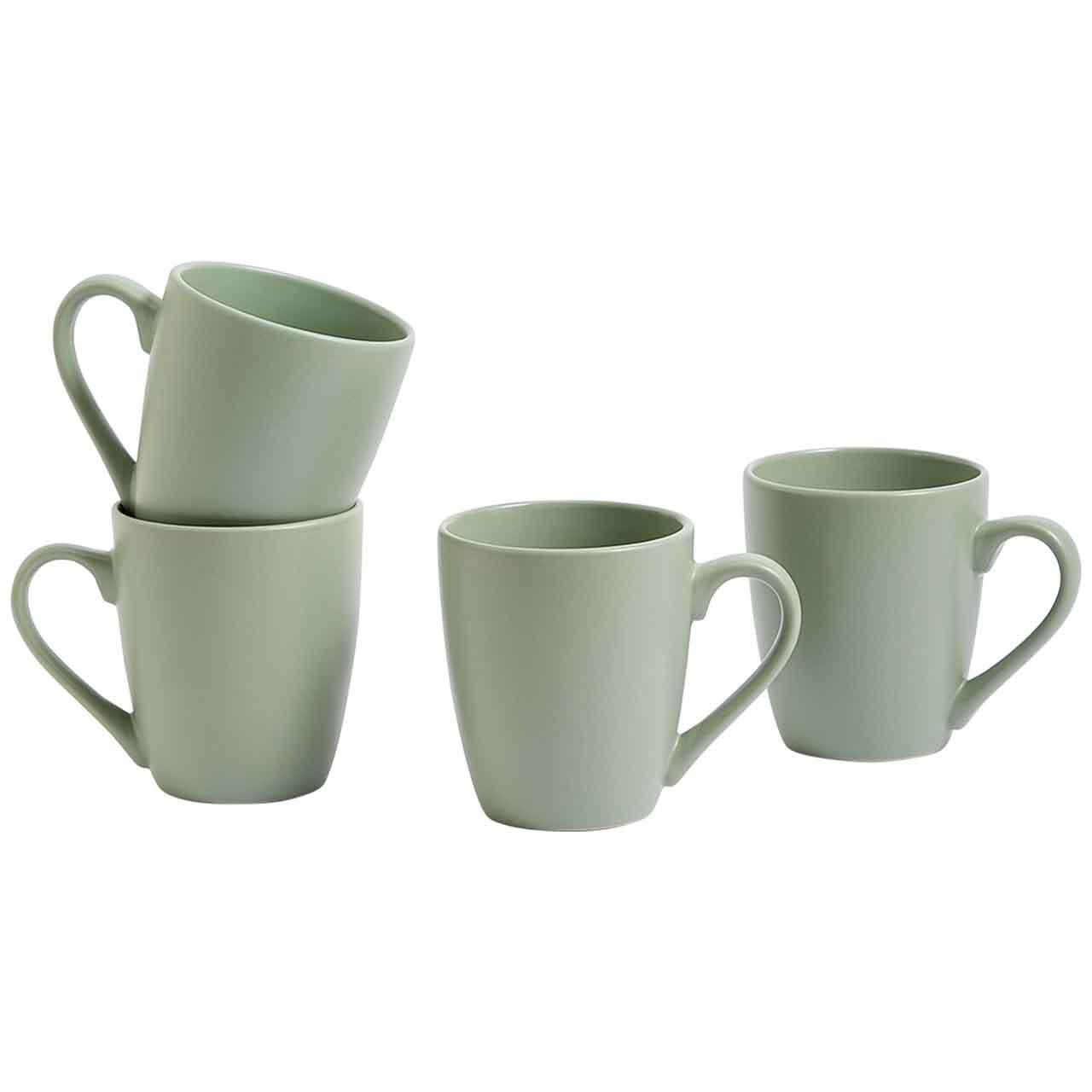 M&S Set of 4 Everyday Stoneware Mugs, Sage