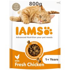 Iams Adult 1+ Cat Food With Fresh Chicken 800G