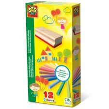 SES Creative Coloured Chalk with Wiper