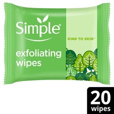 Simple Kind To Skin Exfoliating Wipes 20 Pack