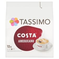 Tassimo Costa Americano Coffee Pods X12 108G