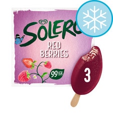 Wall's Solero Red Berries Ice Cream Sticks 3x90ml