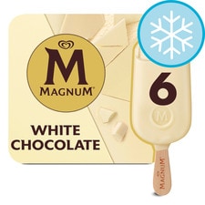 Magnum White Chocolate Ice Cream Sticks 6x100ml