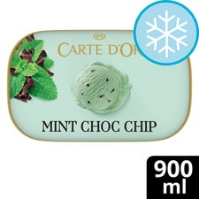 Carte D'or Mint Chocolate Chip Ice Cream Tub 900ml