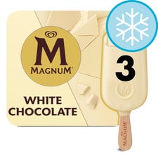 Magnum White Chocolate Ice Cream Sticks 3x100ml